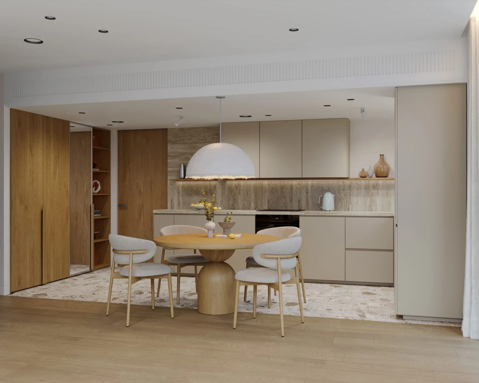 2BR kitchen and dining area