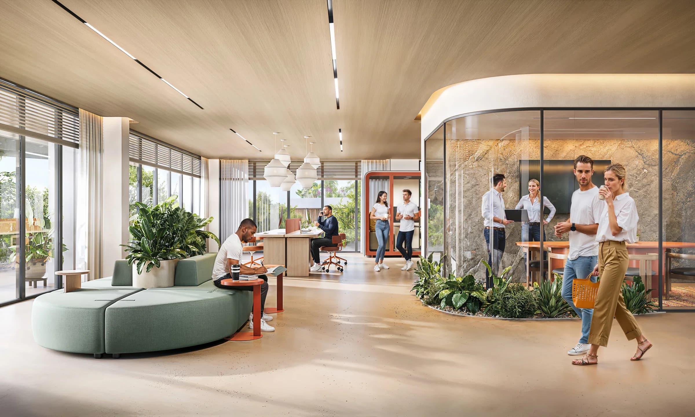 Planned coworking and creative space at Layan Verde
