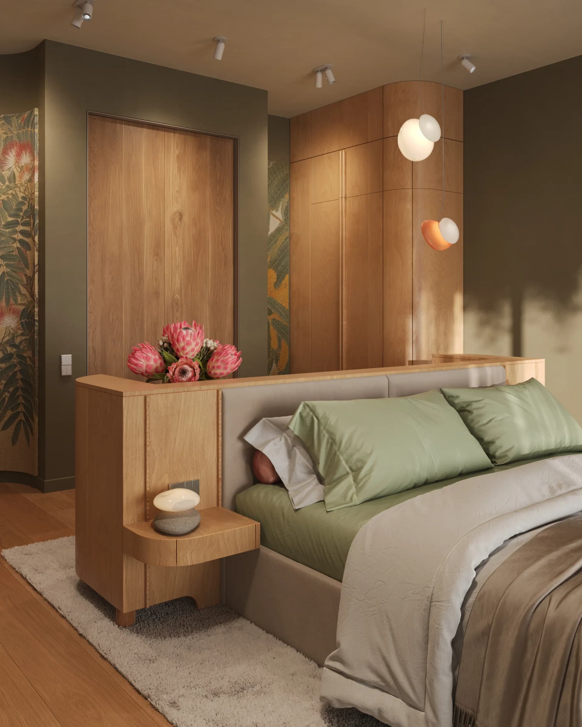 4BR bedroom with garden-facing glazing