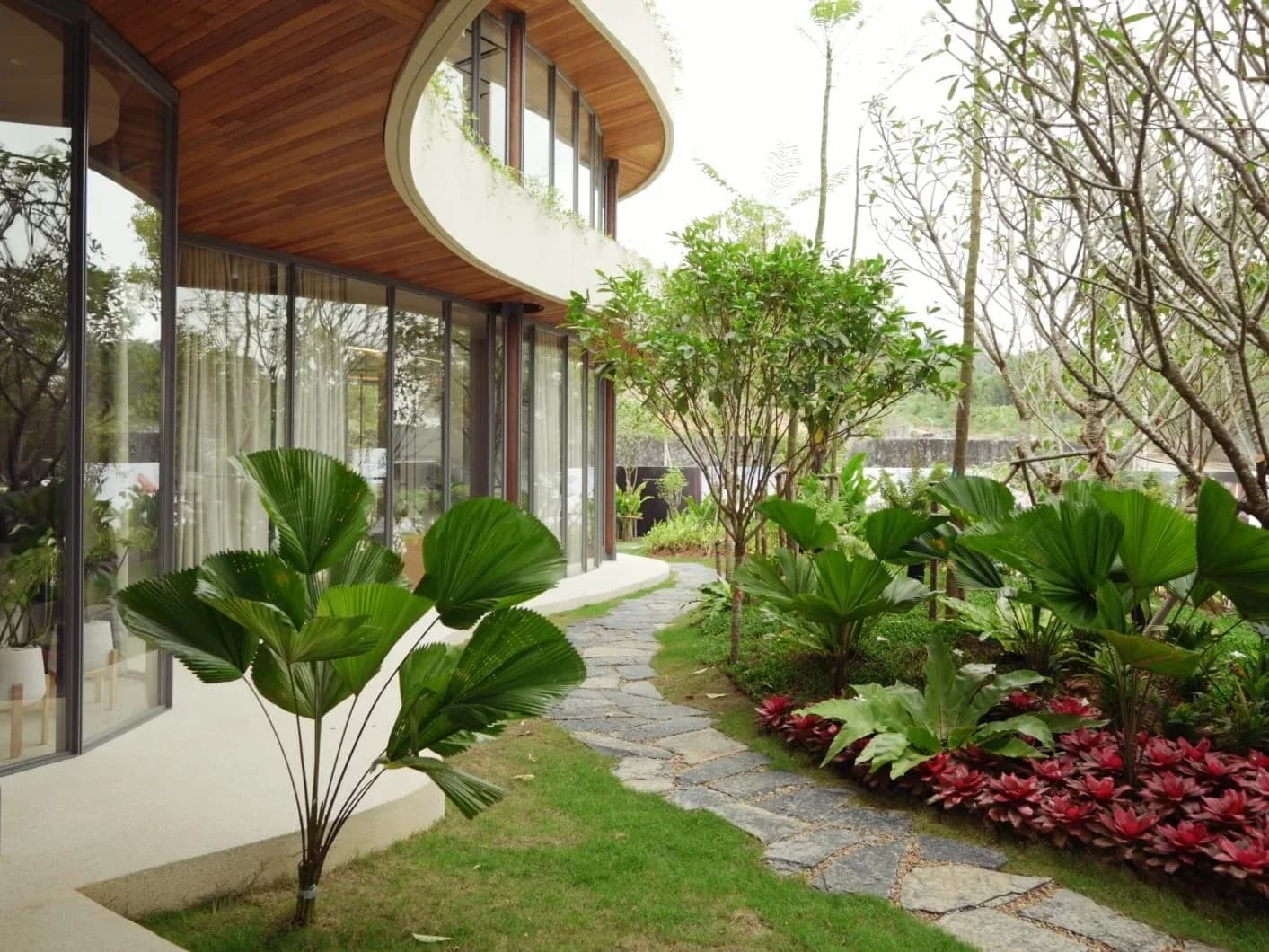 Garden path through Layan Verde