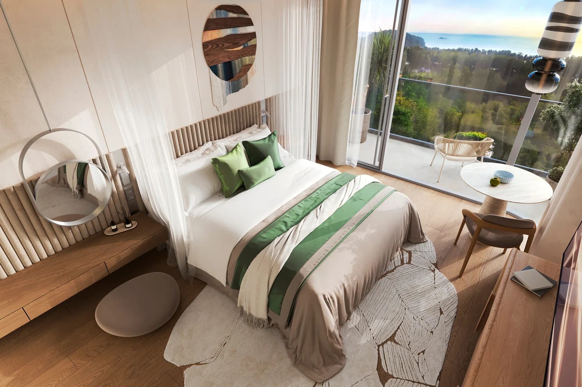 Studio living and sleeping area, second view